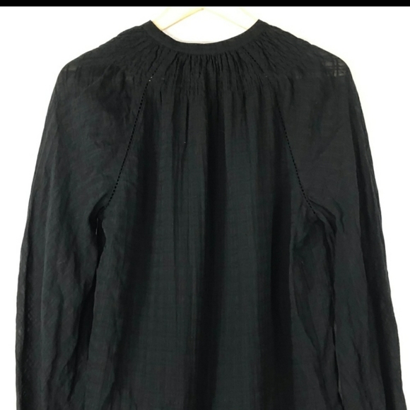 J CREW POINT SUR BUTTON DOWN LACE TRIM TOP SIZE MEDIUM - Picture 2 of 4